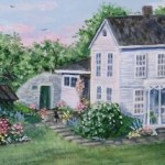 The Old Homestead 16 x 20 fine art painting by Ellen Leigh farm hous artwork