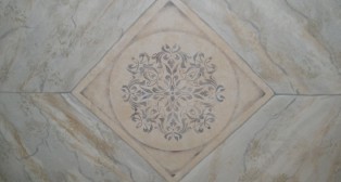 Marble barrel ceiling painted by Ellen Leigh