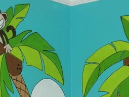 Cartoon Monkeys Wall Mural