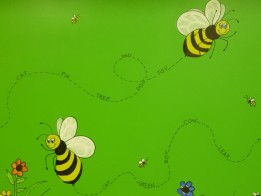 day care library murals- fun design