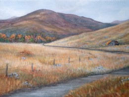 Colorado landscape paintingTrough Road Detour by Ellen Leigh
