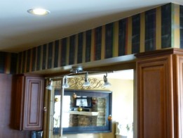 painted stripes on soffit by Ellen Leigh