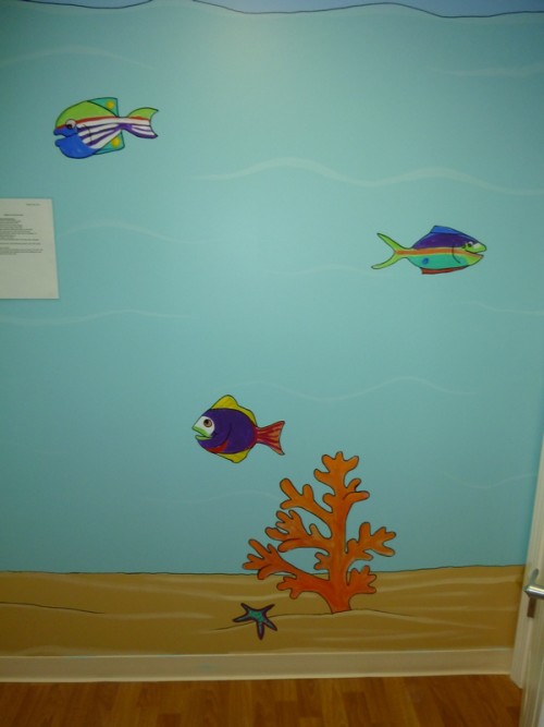 Under the sea before needing mural repairs 