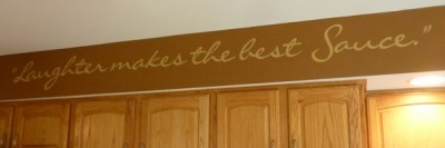 Hand lettered soffit by Ellen Leigh