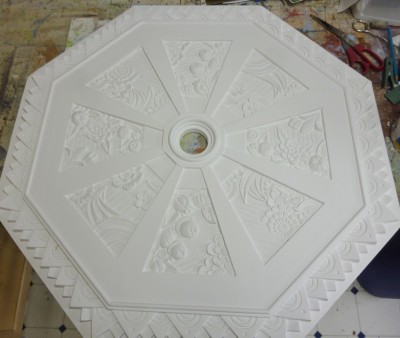 ceiling medallion before