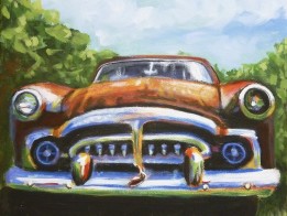 Packard 12 x 12 old cars fine art by Ellen Leigh