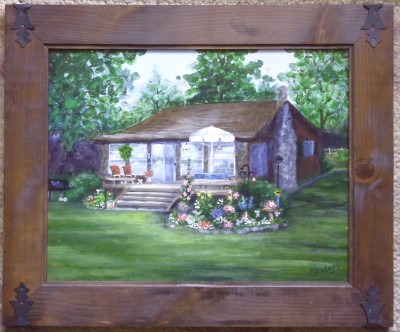 Ore Lake Cottage- 11 x 14 house portrait by Ellen Leigh