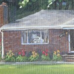 Rowan House 11 x 14 house portraits fine art painting by Ellen Leigh