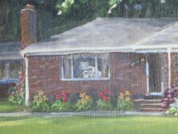 Rowan House 11 x 14 house portraits fine art painting by Ellen Leigh