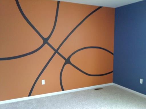 Basketball graphic Mural by Ellen Leigh