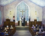 The Ceremony 24 x 30 fine artwork painting by Ellen Leigh artist's gallery.